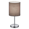 Abażurowa lampka nocna Jerry R50491011 stojąca do sypialni srebrna