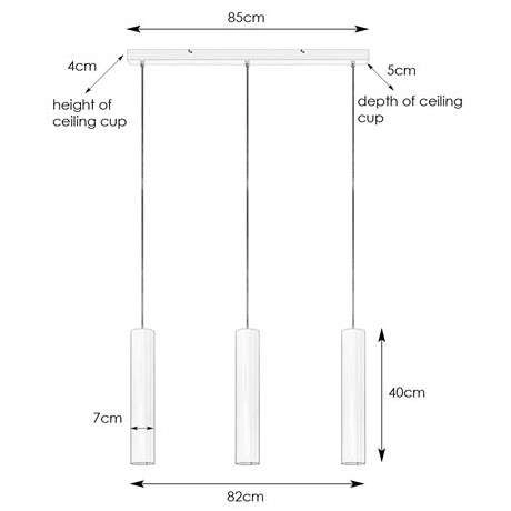 LAMPA wisząca RUBEN 107882 Markslojd metalowa OPRAWA okrągłe tuby ZWIS na listwie czarny