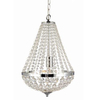 Wisząca lampa pałacowa Granso 104889 kryształki salonowe chrom