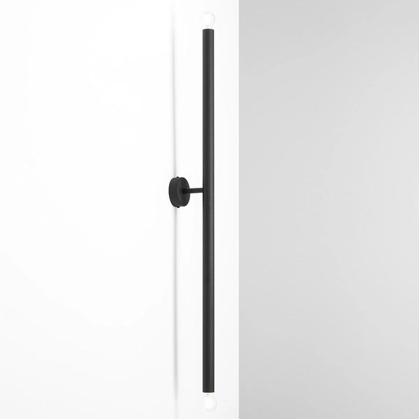 Kinkiet czarny Tubo 1072D1_L Aldex podłużna lampa naścienna nad lustro