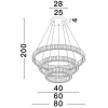 Salonowy żyrandol pałacowy Bauta crystal LED 92W złoty