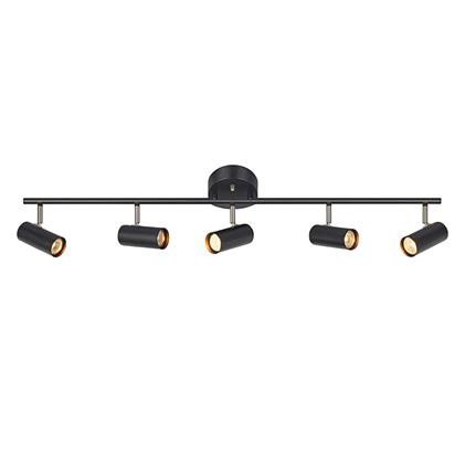 Czarna lampa sufitowa Barcelona 107351 reflektorki z regulacją