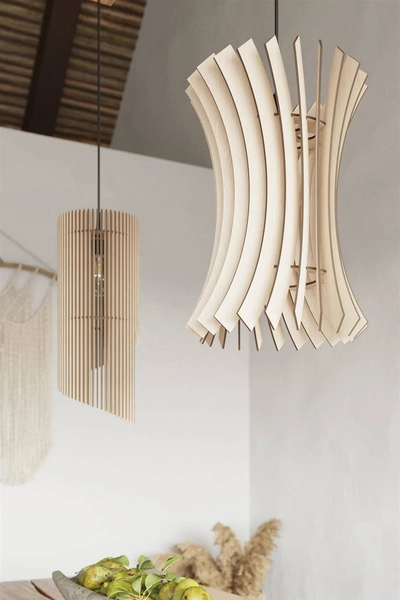 Ekologiczna lampa wisząca SL.0642 sypialniany zwis drewno