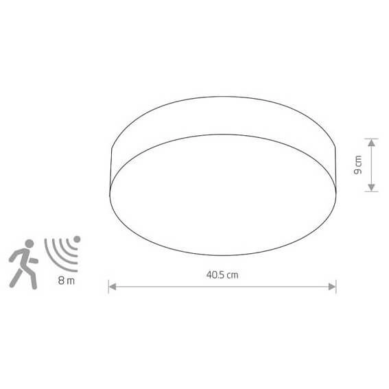 Okrągła lampa sufitowa Arena biały plafon do przedpokoju