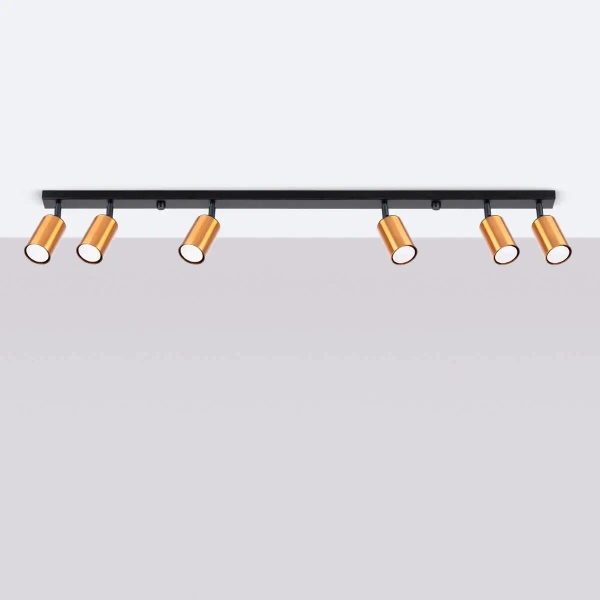 Sufitowa lampa Winx SL.1380 Sollux na belce reflektorki miedziana czarna