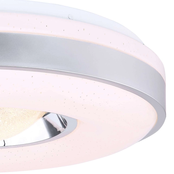 Plafon LAMPA sufitowa COLLA 41741-24 Globo okrągła OPRAWA ścienna LED 24W kinkiet srebrny biały