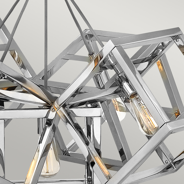Lampa zwisowa QN-ENSEMBLE5P-PN kostka nowoczesna nikiel