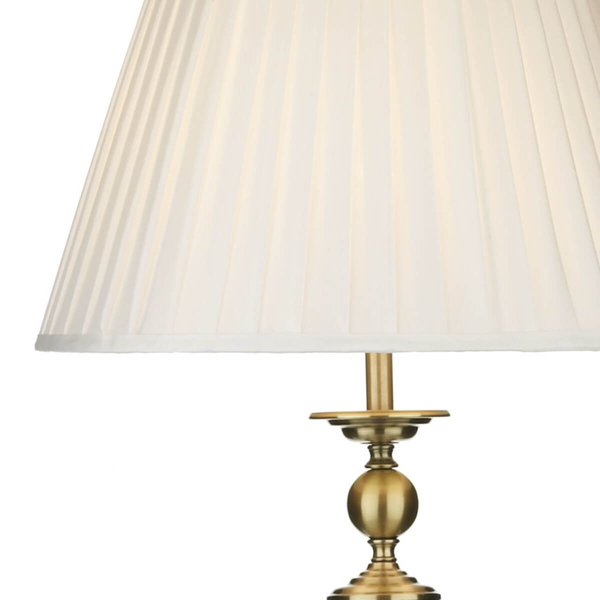 Podłogowa lampa zestaw 2 szt. Siam SIA4975 z abażurem kremowa mosiądz