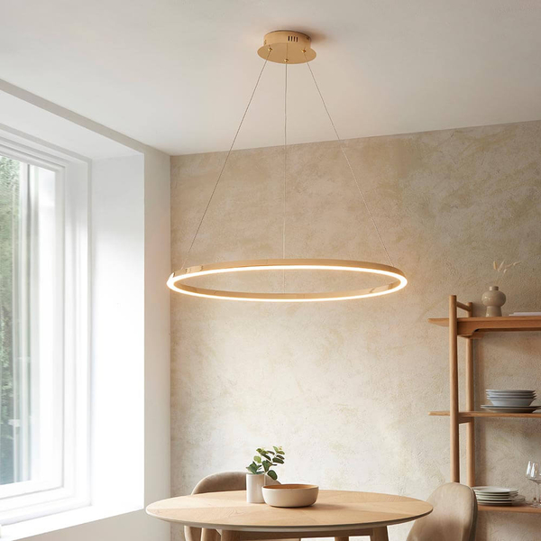 Metalowa lampa wisząca Staten 110958 LED 43,5W 3000K pierścień złoty