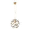 Nowoczesna lampa wisząca Miele 69784 Endon geometryczna kula ball mosiądz