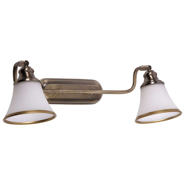 Kinkiet LAMPA ścienna GRANDO 6546 Rabalux klasyczna OPRAWA listwa retro klosz dzwon bell patyna