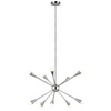Wisząca LAMPA industrialna Jax FE-JAX10-PN Elstead FEISS industrialna OPRAWA metalowy ZWIS pająk sticks explosion nikiel polerowan