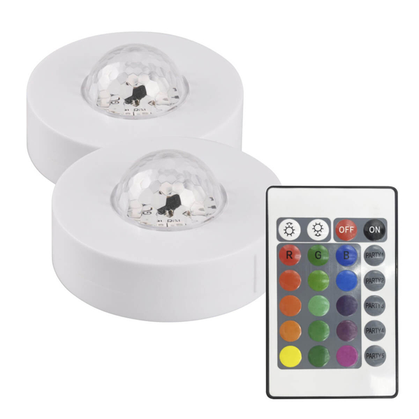 Podszafkowe lampy dekoracyjne FESTA 325501 RGB okrągłe ściemnialne białe