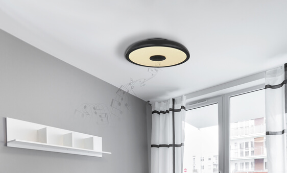 Lampa sufitowa Raffy 41366B z głośnikiem LED 18W 3000-6500K czarna