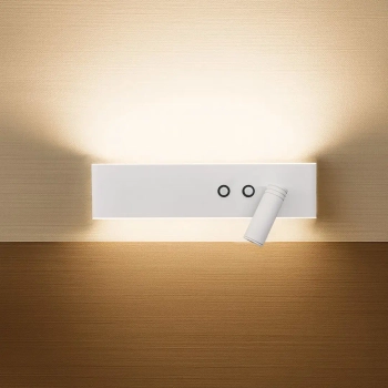 Minimalistyczny kinkiet Resort ML1569 LED 10W+3W 4000K biały