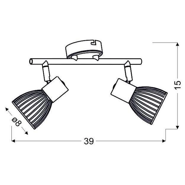 Druciana LAMPA sufitowa MODO 92-61522 Candellux metalowa OPRAWA listwa SPOT reflektorki chrom czarne