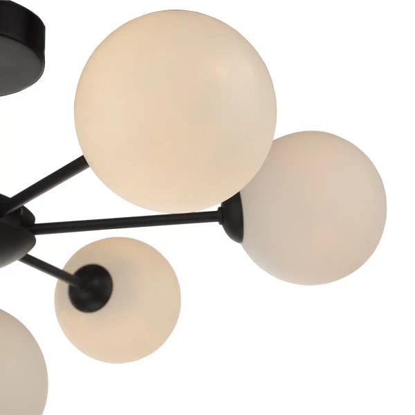 Okrągła lampa sufitowa Cohen COH3422-02 do jadalni czarna