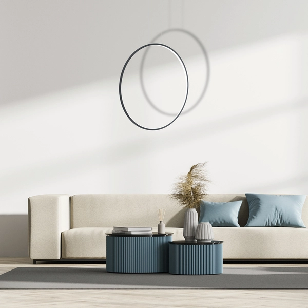 Wisząca lampa Saturno ML8856 Milagro LED 46W 4000K do jadalni IP44 czarna