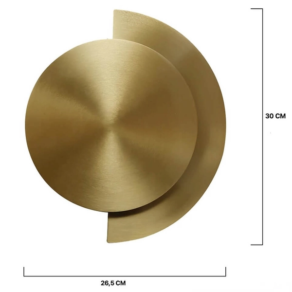 Naścienna lampa Lunar CGLUNAR-1 Copel LED 6W 3000K półokrąg mosiądz