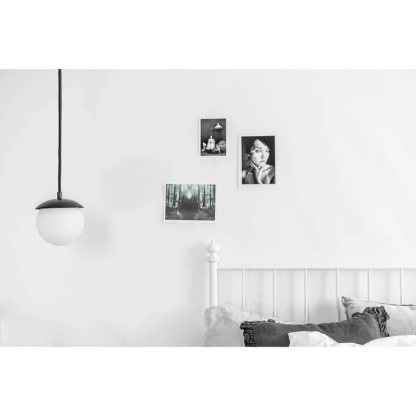 Wisząca lampa okrągła Kuul KLF122P0 ball kula czarna biała