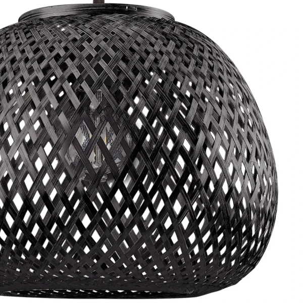 Ekologiczna lampa wisząca Zanzibar 329219 boho ażurowa czarna