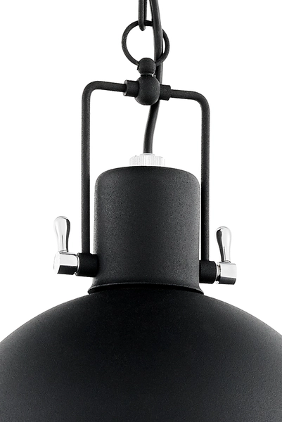 Industrialna LAMPA wisząca NAUTILIUS M 10268106 Kaspa okrągła OPRAWA na łańcuchu ZWIS metalowy czarny