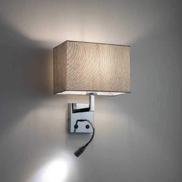 Abażurowa lampa ścienna HOTEL MOOD 11793 LED 2,2W 4000K szara chrom
