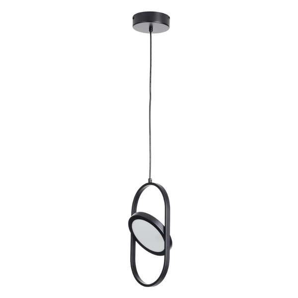 Salonowa lampa wisząca Elipse 60217A-S LED 12W 3000K okrągła czarny mat