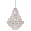 Glamour lampa wisząca Monarque na łańcuchu nad łóżko chrom