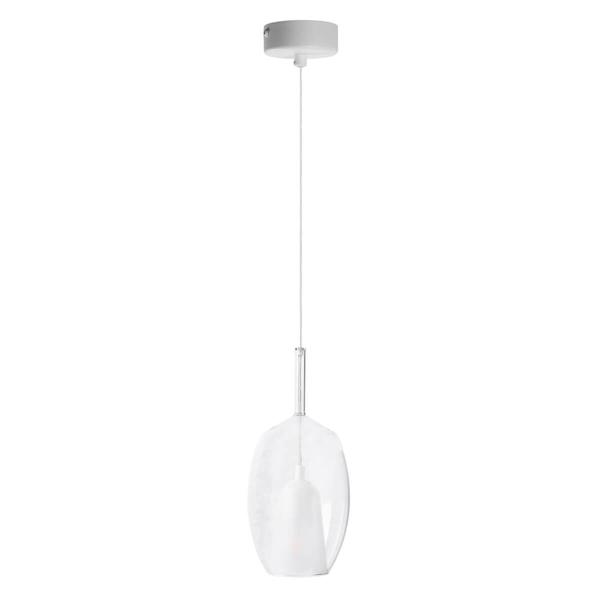 Wisząca lampa GRACE AZ6272 Azzardo do sypialni przezroczysta biała