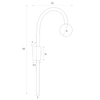 Kulista lampa ścienna Enigma W0338 Maxlight LED 2W 3000K złota