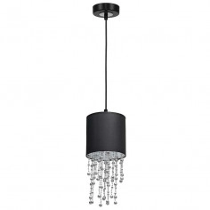 LAMPA wisząca ALMERIA MLP6429 Milagro okrągła OPRAWA glamour ZWIS kryształki crystals czarne