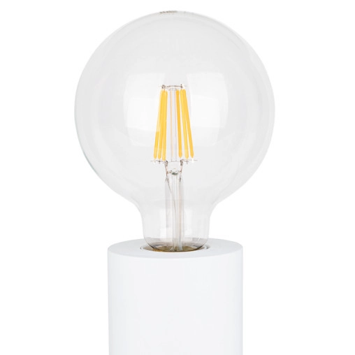 Skandynawska lampa biurkowa TASSE 7391102 okrągła na stół loftowa biała