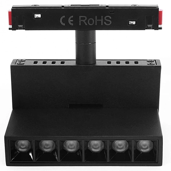 Łamana lampa do szyn magnetycznych 3-fazowych 813 Domeno LED 6W 3000K czarna