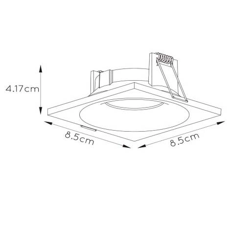 Łazienkowy wpust sufitowy Ziva 09924/01/30 kwadratowa lampa czarna