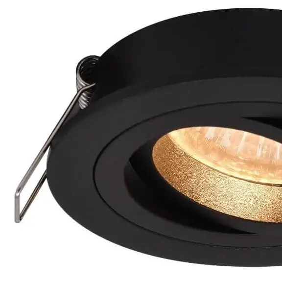 Podtynkowa lampa sufitowa Rondoo ARGU10-039-N Zumaline okrągłe oczko czarne