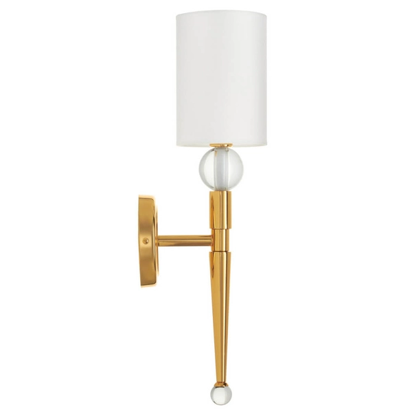 Abażurowa lampa ścienna DAMA ST-8421 AGB-CE do salonu złoty biały