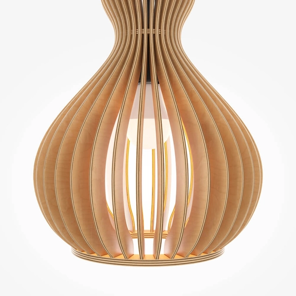 Lampa wisząca Roots MOD192PL-01W1 ekologiczna do kuchni czarna beżowa