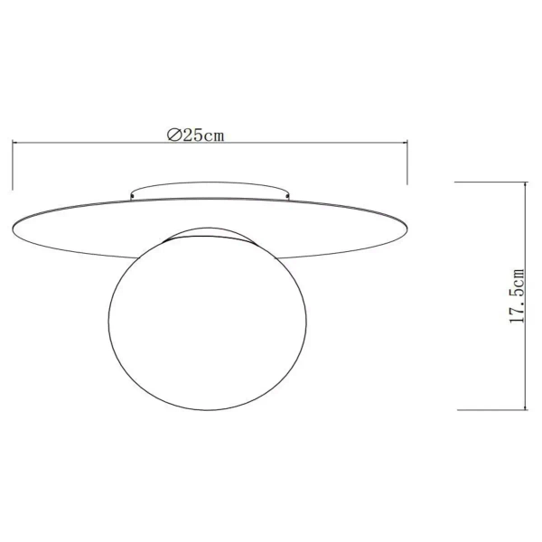 Lampa na sufit TRICIA 79187/01/31 Lucide kulka szklana biała