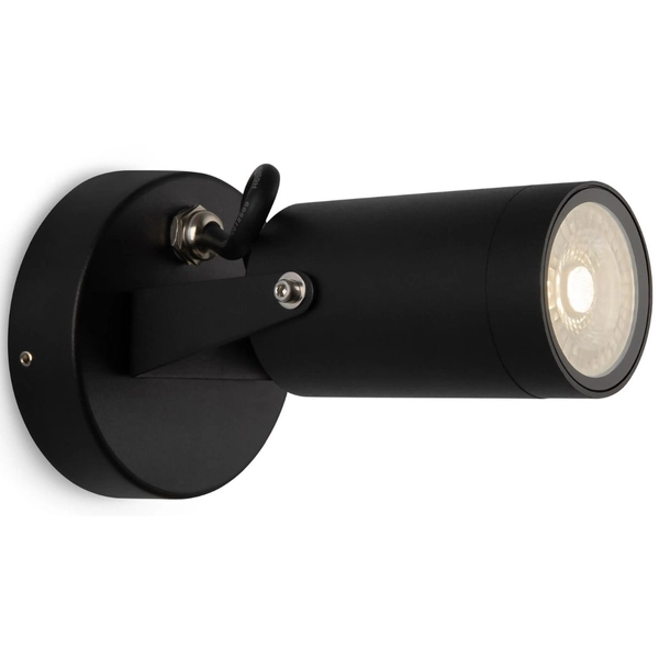 Lampa ścienna elewacyjna Scope O025WL-01B regulowana tuba czarna