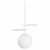 Kulista lampa wisząca Fyllo FYA111P0 metalowa szklana okrągła biała