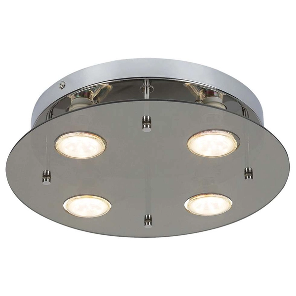 Plafon LAMPA sufitowa NAOMI 2644 Rabalux okrągła OPRAWA przydymiona chrom