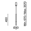 Salonowa lampa wisząca Pro MOD157PL-L6G4K1 LED 6W 4000K tubka złoty biały