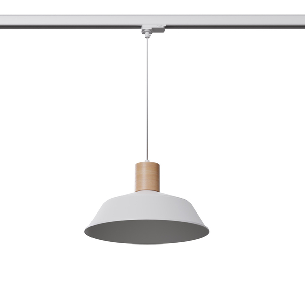 Lampa wisząca kopułowa do szyny 3-fazowej FANO MYL.00229 biały brązowy