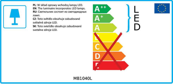 Kinkiet LAMPA ścienna CORTO MB1040L Italux metalowa OPRAWA listwa LED 15W 3000K galeryjka nad obraz biała