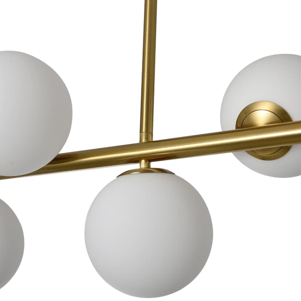 Kulista lampa sufitowa Bolti PLC0104-GD Yaskr nad stół biała złota