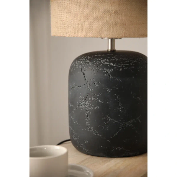 Ekologiczna lampka nocna Montagna 108684 japandi do sypialni czarna