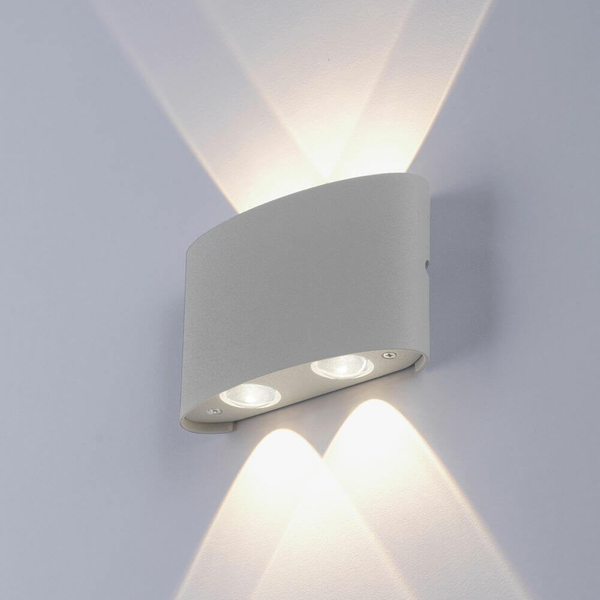 Srebrna lampa ogrodowa Carlo LED 3,2W 3000K zewnętrzny kinkiet