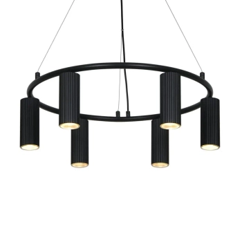 Wisząca lampa do salonu Vico 2512323003 metalowe tuby czarne