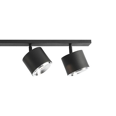 Regulowana lampa sufitowa BOT 1047PL_K metalowe tuby reflektorowe czarne